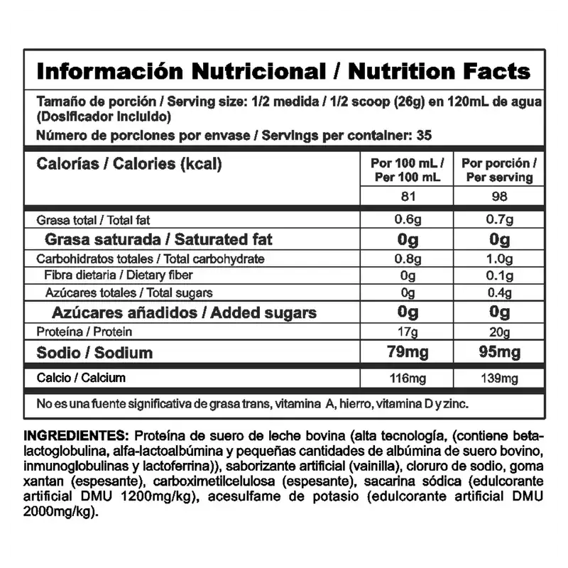 Bipro Classic 2 LB Proteína de Suero de Leche