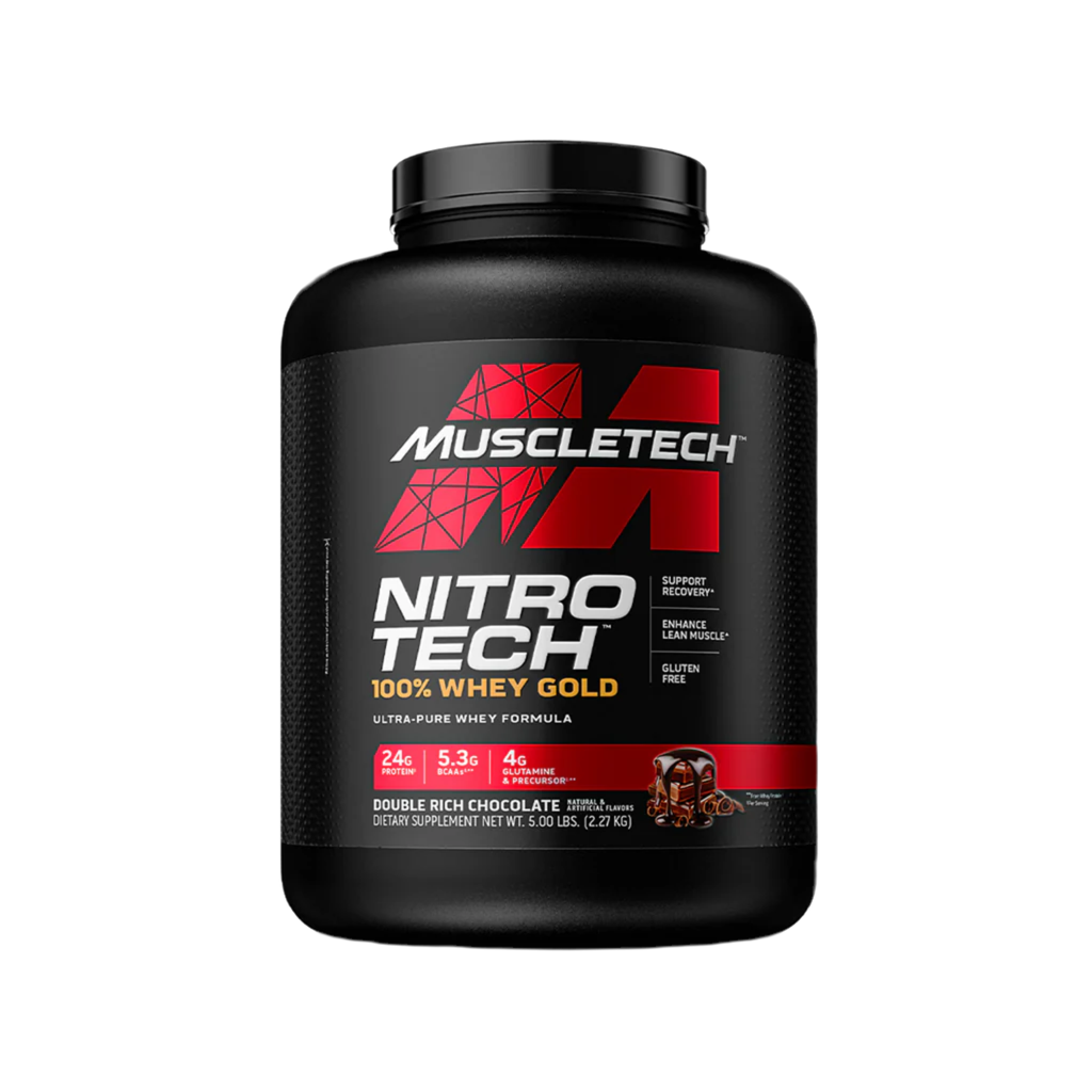 Proteína Nitro-Tech Whey Gold chocolate para ganancia muscular Bogotá Colombia
