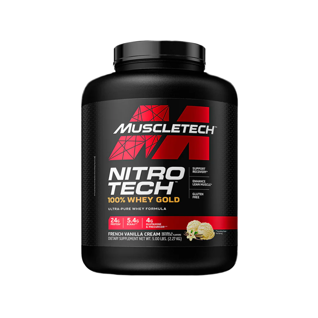 Proteína Nitro-Tech Whey Gold vainilla para ganancia muscular Bogotá Colombia