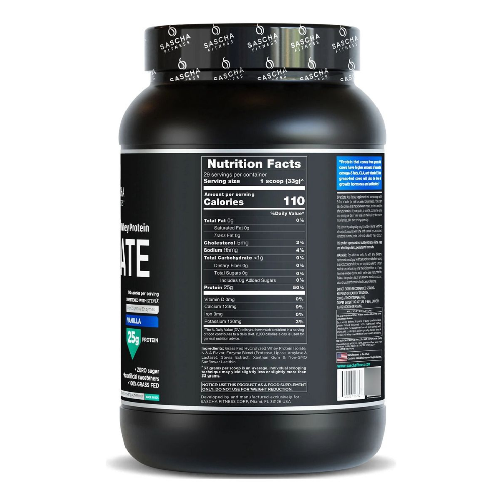 Proteína Hidrolizada Isolate Sascha Fitness